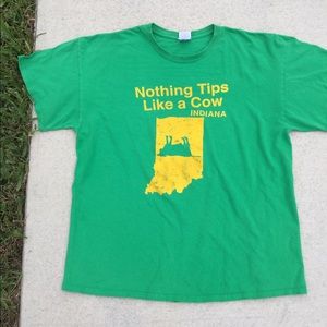 “NOTHING TIPS LIKE A COW” Indiana T Shirt